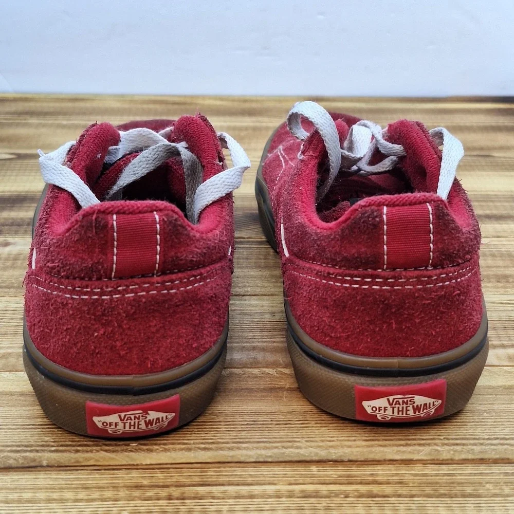 Vans‎ Off The Wall Youth Red Suede Shoes Sneakers 500714 Size US 2.5